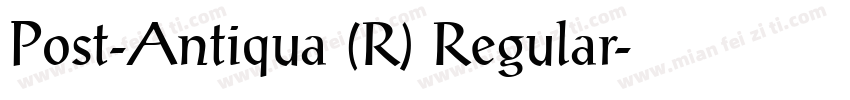 Post-Antiqua (R) Regular字体转换